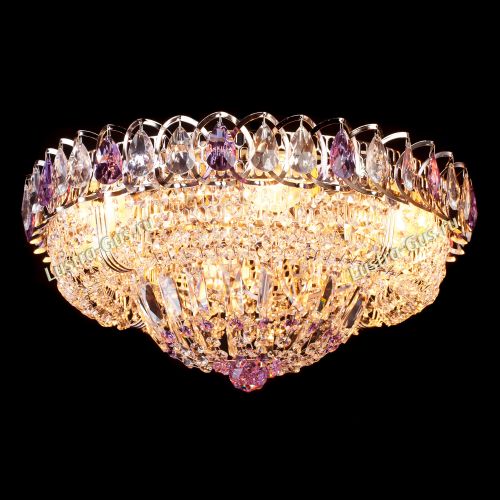 Люстра Кольцо Классика фиолетовая в Сочи Гусь Хрустальный