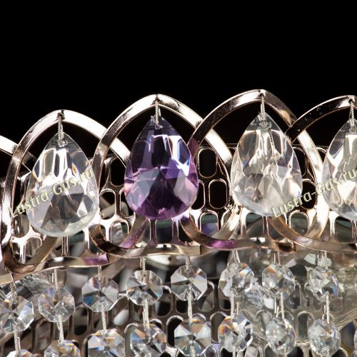 Люстра Кольцо Классика фиолетовая в Сочи Гусь Хрустальный