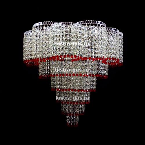 Люстра Лотос №3 цветная в Сочи Гусь Хрустальный