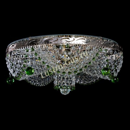 Люстра Виктория зеленая в Сочи Гусь Хрустальный