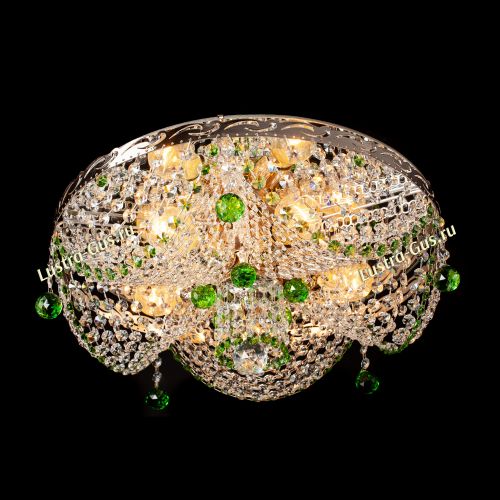 Люстра Виктория зеленая в Сочи Гусь Хрустальный