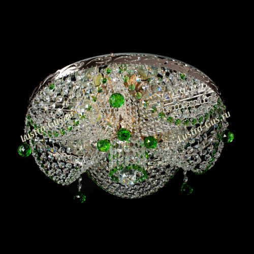 Люстра Виктория зеленая в Сочи Гусь Хрустальный