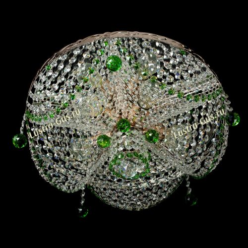 Люстра Виктория зеленая в Сочи Гусь Хрустальный