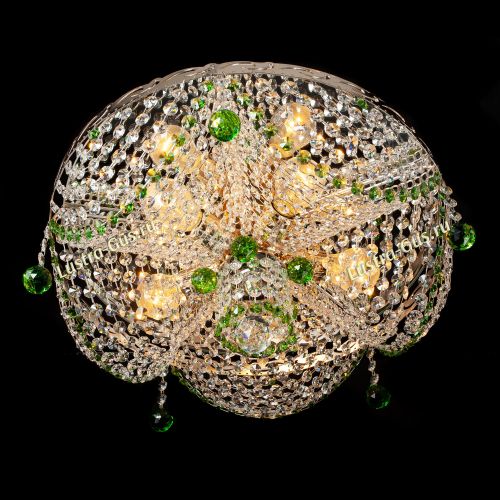 Люстра Виктория зеленая в Сочи Гусь Хрустальный