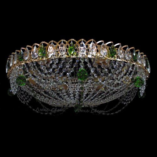 Люстра Водоворот роза зеленая в Сочи Гусь Хрустальный