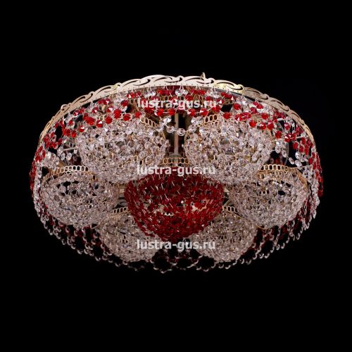 Люстра Вьюга №3 цветная в Сочи Гусь Хрустальный