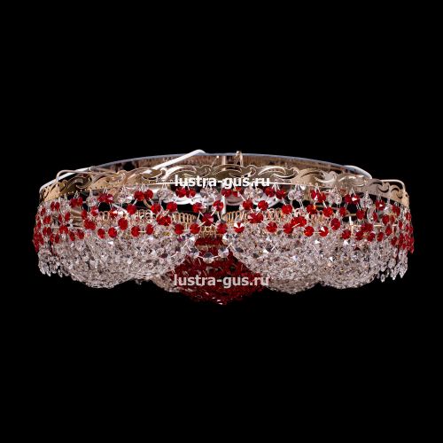 Люстра Вьюга №3 цветная в Сочи Гусь Хрустальный