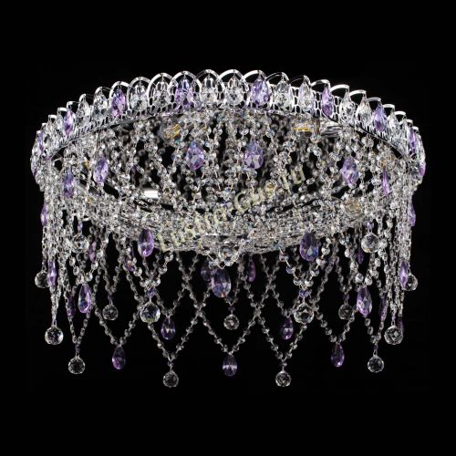 Люстра Паутинка фиолетовая в Сочи Гусь Хрустальный