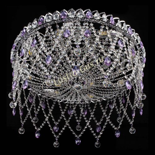 Люстра Паутинка фиолетовая в Сочи Гусь Хрустальный