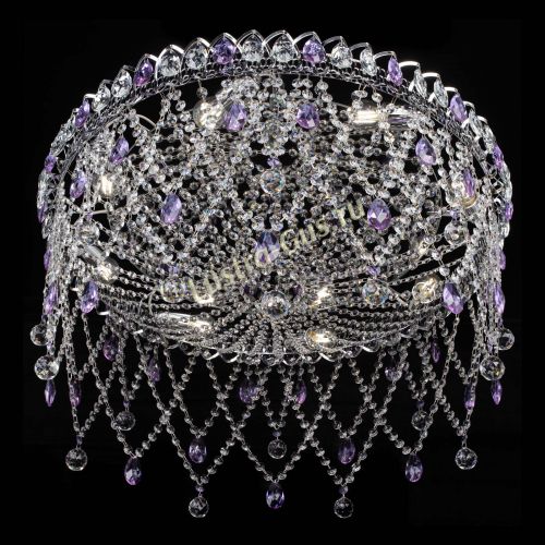 Люстра Паутинка фиолетовая в Сочи Гусь Хрустальный