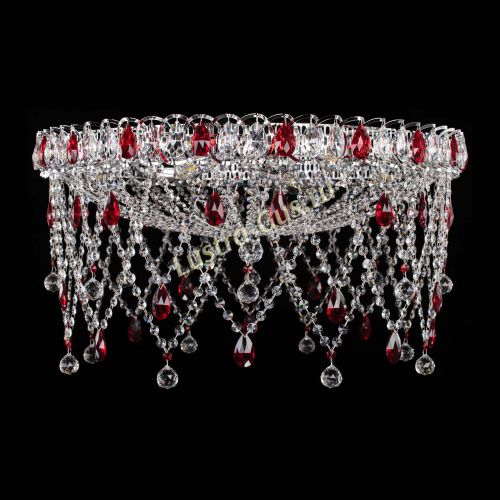 Люстра Паутинка красная в Сочи Гусь Хрустальный