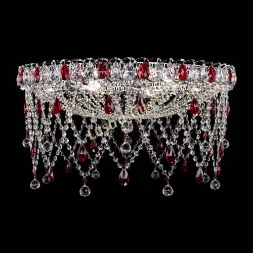 Люстра Паутинка красная в Сочи Гусь Хрустальный