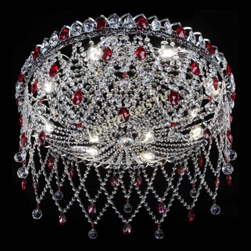 Люстра Паутинка красная в Сочи Гусь Хрустальный