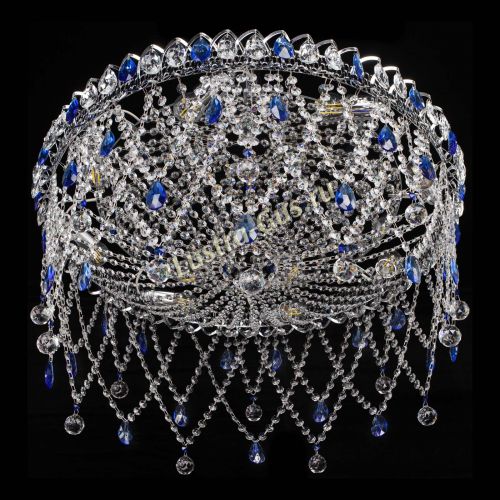 Люстра Паутинка синяя в Сочи Гусь Хрустальный