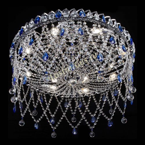 Люстра Паутинка синяя в Сочи Гусь Хрустальный