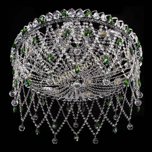 Люстра Паутинка зеленая в Сочи Гусь Хрустальный