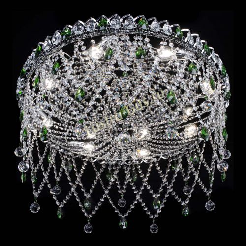 Люстра Паутинка зеленая в Сочи Гусь Хрустальный