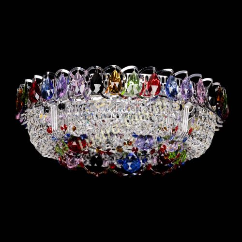 Люстра Снежинка разноцветная в Сочи Гусь Хрустальный