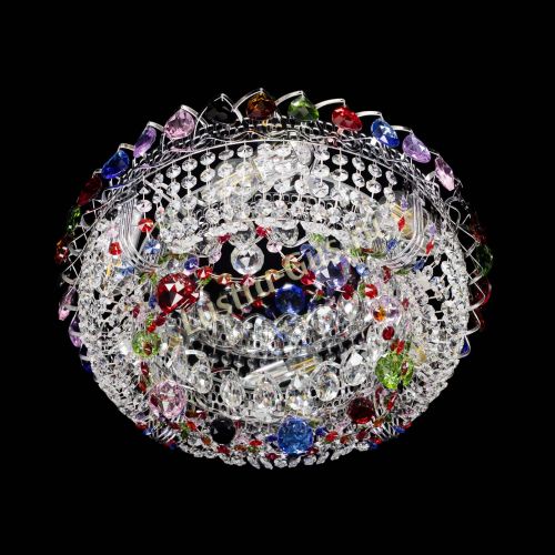 Люстра Снежинка разноцветная в Сочи Гусь Хрустальный