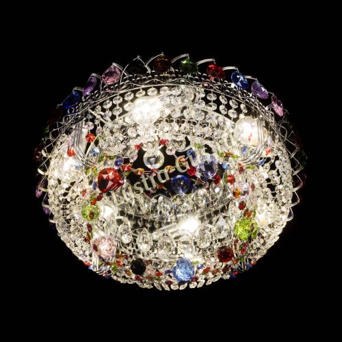 Люстра Снежинка разноцветная в Сочи Гусь Хрустальный