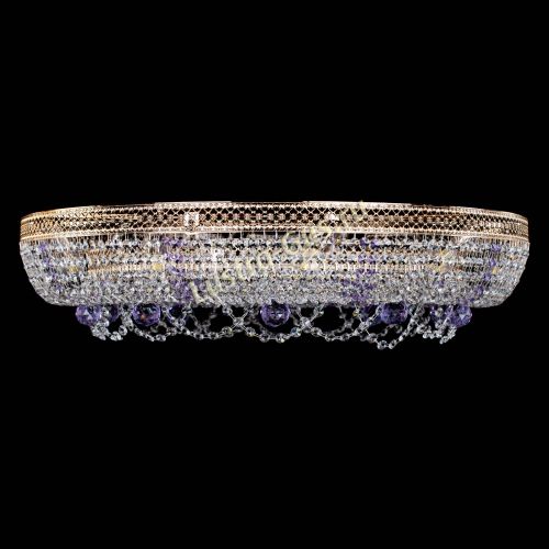 Люстра Снежинка Венеция №10 фиолетовая в Сочи Гусь Хрустальный