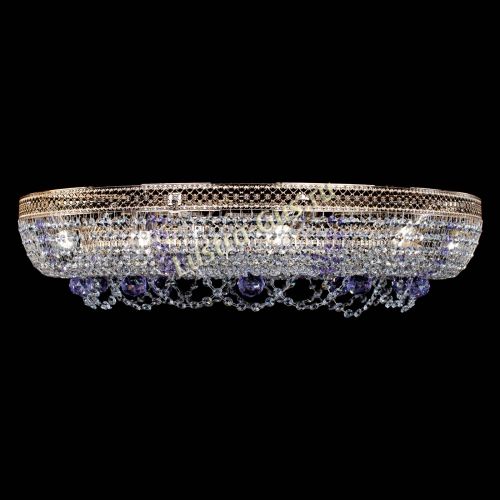 Люстра Снежинка Венеция №10 фиолетовая в Сочи Гусь Хрустальный