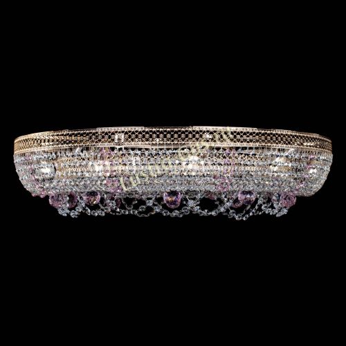 Люстра Снежинка Венеция №10 розовая в Сочи Гусь Хрустальный