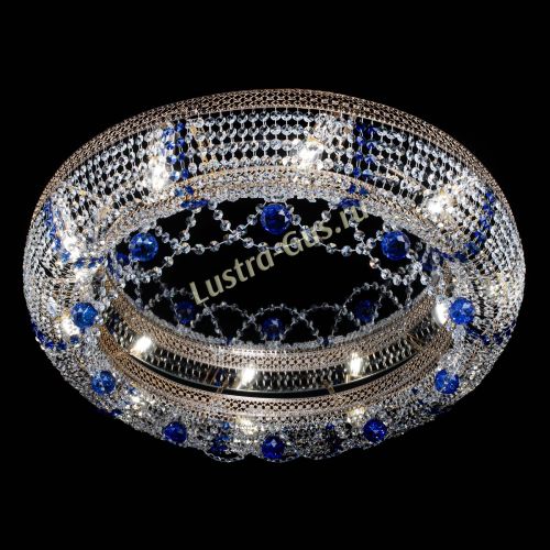 Люстра Снежинка Венеция №10 синяя в Сочи Гусь Хрустальный