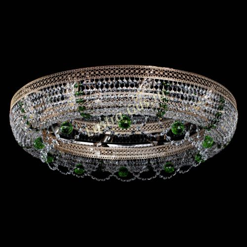 Люстра Снежинка Венеция №10 зеленая в Сочи Гусь Хрустальный