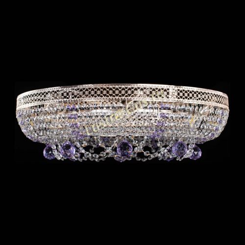 Люстра Снежинка Венеция №8 фиолетовая в Сочи Гусь Хрустальный