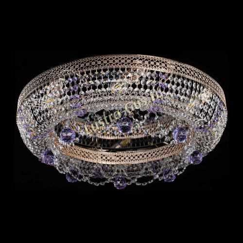 Люстра Снежинка Венеция №8 фиолетовая в Сочи Гусь Хрустальный