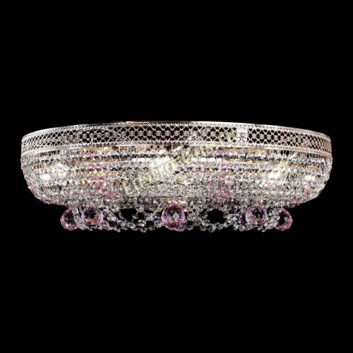 Люстра Снежинка Венеция №8 розовая в Сочи Гусь Хрустальный