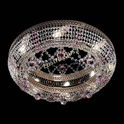 Люстра Снежинка Венеция №8 розовая в Сочи Гусь Хрустальный