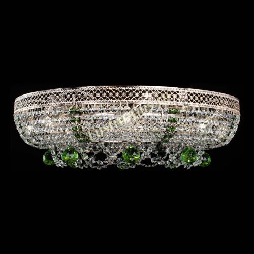 Люстра Снежинка Венеция №8 зеленая в Сочи Гусь Хрустальный