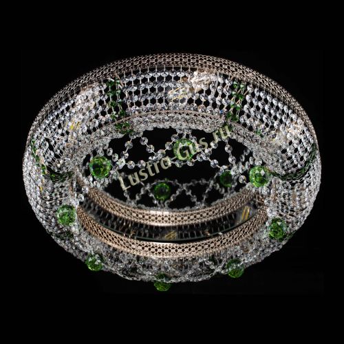 Люстра Снежинка Венеция №8 зеленая в Сочи Гусь Хрустальный