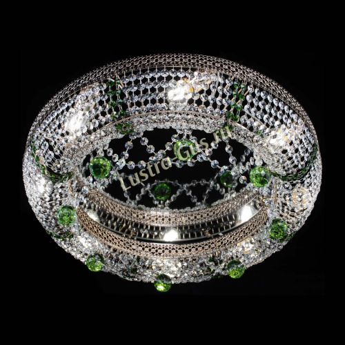 Люстра Снежинка Венеция №8 зеленая в Сочи Гусь Хрустальный