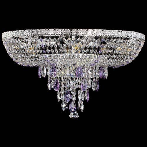 Люстра Токката Пирамида журавлик фиолетовая в Сочи Гусь Хрустальный