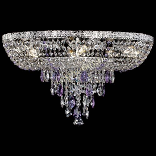 Люстра Токката Пирамида журавлик фиолетовая в Сочи Гусь Хрустальный
