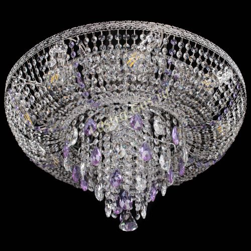 Люстра Токката Пирамида журавлик фиолетовая в Сочи Гусь Хрустальный