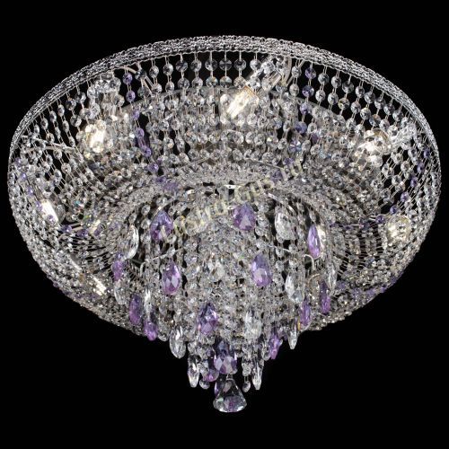 Люстра Токката Пирамида журавлик фиолетовая в Сочи Гусь Хрустальный