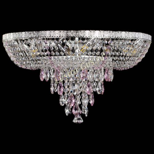 Люстра Токката Пирамида журавлик розовая в Сочи Гусь Хрустальный