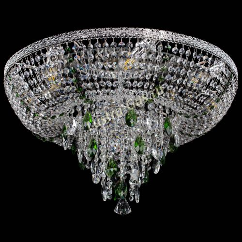 Люстра Токката Пирамида журавлик зеленая в Сочи Гусь Хрустальный