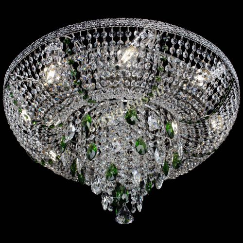 Люстра Токката Пирамида журавлик зеленая в Сочи Гусь Хрустальный