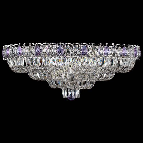 Люстра Тройное Кольцо пластинка фиолетовая в Сочи Гусь Хрустальный