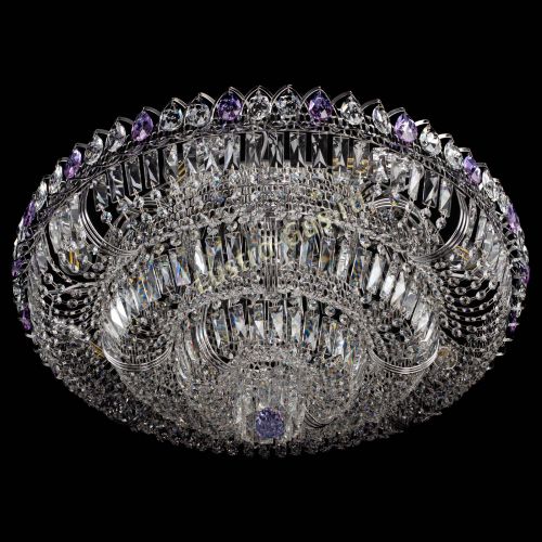 Люстра Тройное Кольцо пластинка фиолетовая в Сочи Гусь Хрустальный