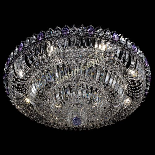 Люстра Тройное Кольцо пластинка фиолетовая в Сочи Гусь Хрустальный