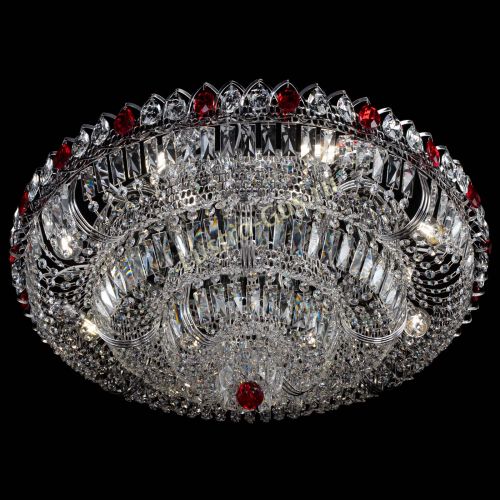 Люстра Тройное Кольцо пластинка красная в Сочи Гусь Хрустальный