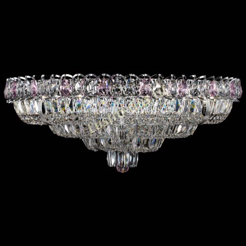 Люстра Тройное Кольцо пластинка розовая в Сочи Гусь Хрустальный