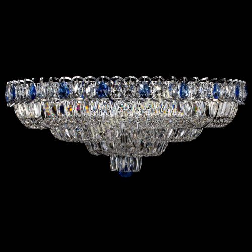 Люстра Тройное Кольцо пластинка синяя в Сочи Гусь Хрустальный