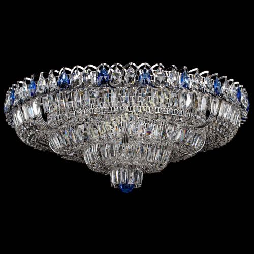 Люстра Тройное Кольцо пластинка синяя в Сочи Гусь Хрустальный